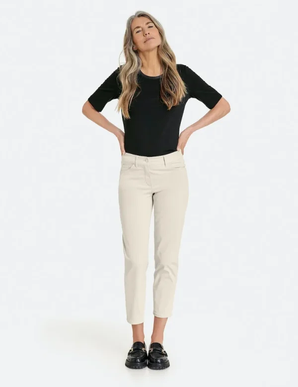 Pantalon Sept-huitième Taille Moyenne Uni Cinq Poches Best For Me – Image 7