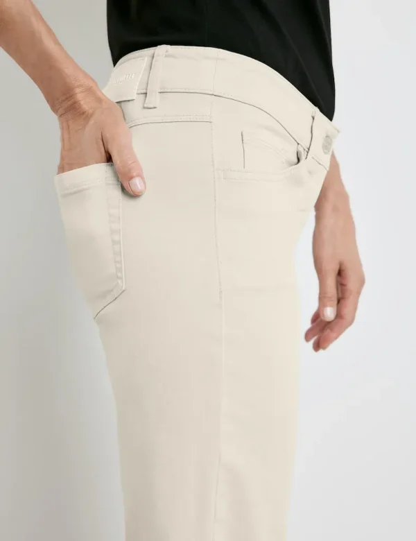 Pantalon Sept-huitième Taille Moyenne Uni Cinq Poches Best For Me – Image 8