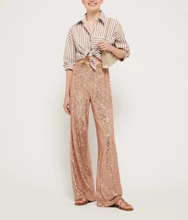 Chemise Manches Trois-quarts Oversized Rayée Popeline – Image 4
