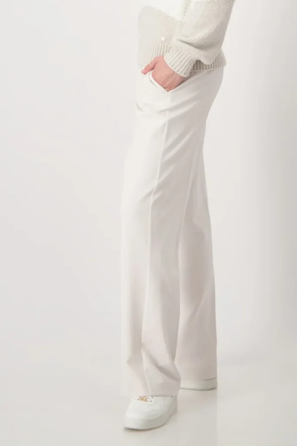 Pantalon Long Taille Moyenne élastique Fluide Uni – Image 2