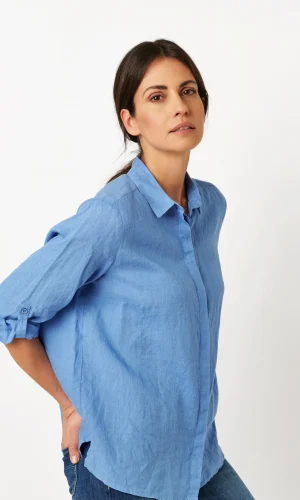 Chemise Manches Trois-quarts Unie