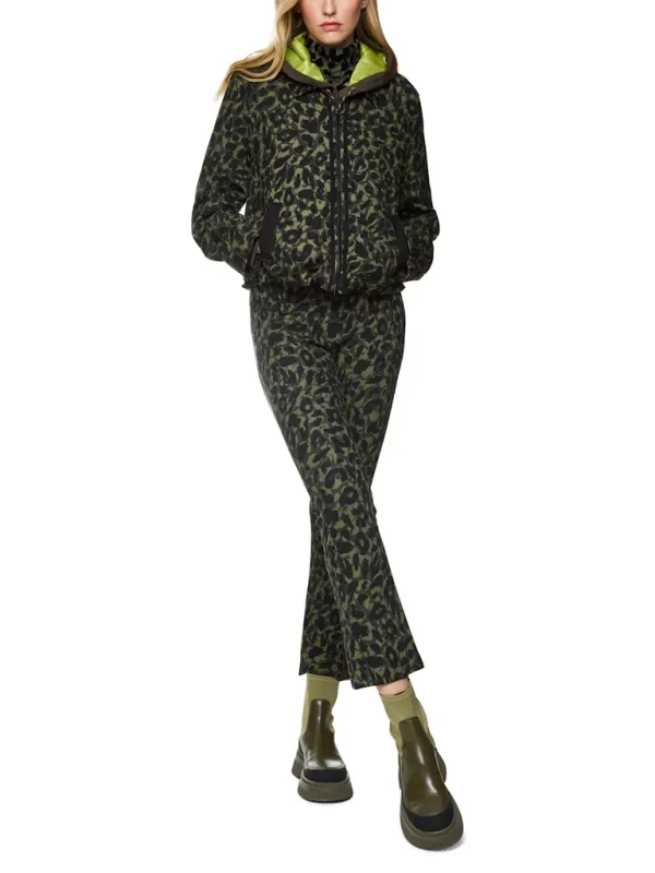 Blouson Col Polo Manches Longues Zippé Deux Poches Imprimé Léopard All Over – Image 5