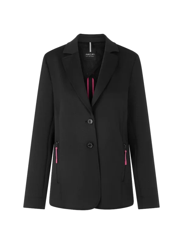 Blazer Manches Longues Deux Boutons Deux Poches Zipppées Uni – Image 4