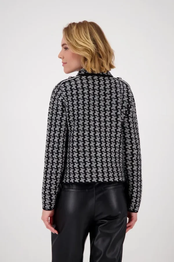Veste Manches Longues Deux Poches Boutonnée Pied De Coq – Image 3