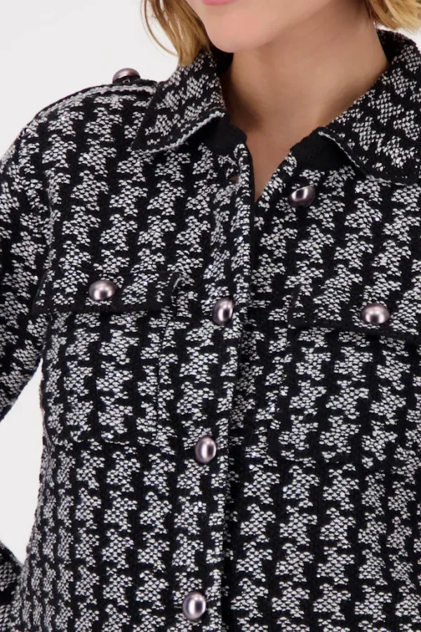 Veste Manches Longues Deux Poches Boutonnée Pied De Coq – Image 4