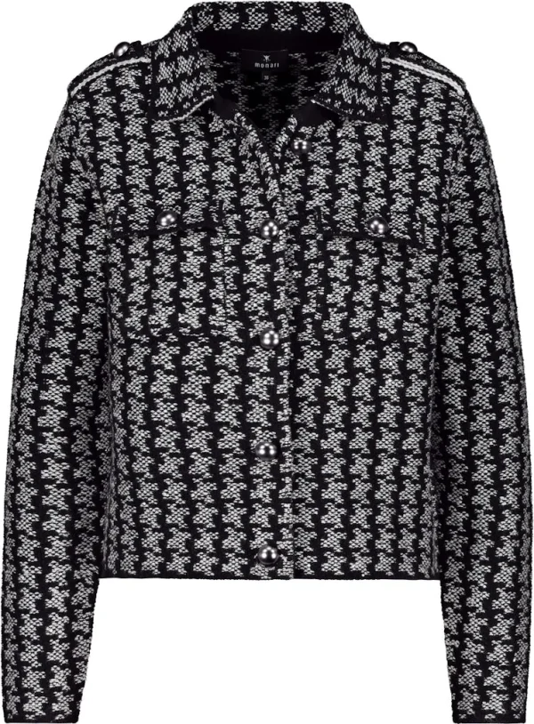 Veste Manches Longues Deux Poches Boutonnée Pied De Coq – Image 6