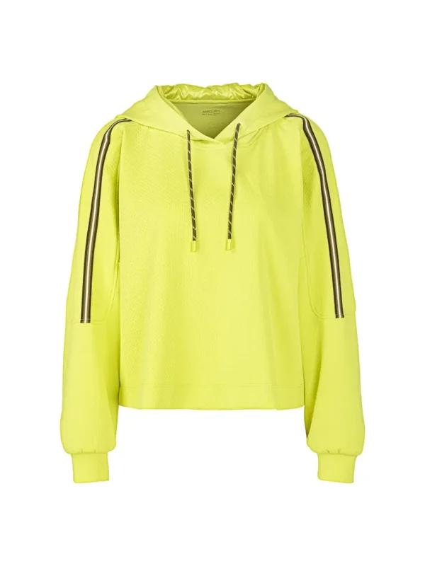 Sweat à Capuche Cordons Manches Longues Bandes Sur Manches Uni – Image 6