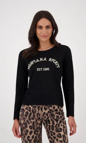 Sweat Col Rond Manches Longues Motif Placé Montana