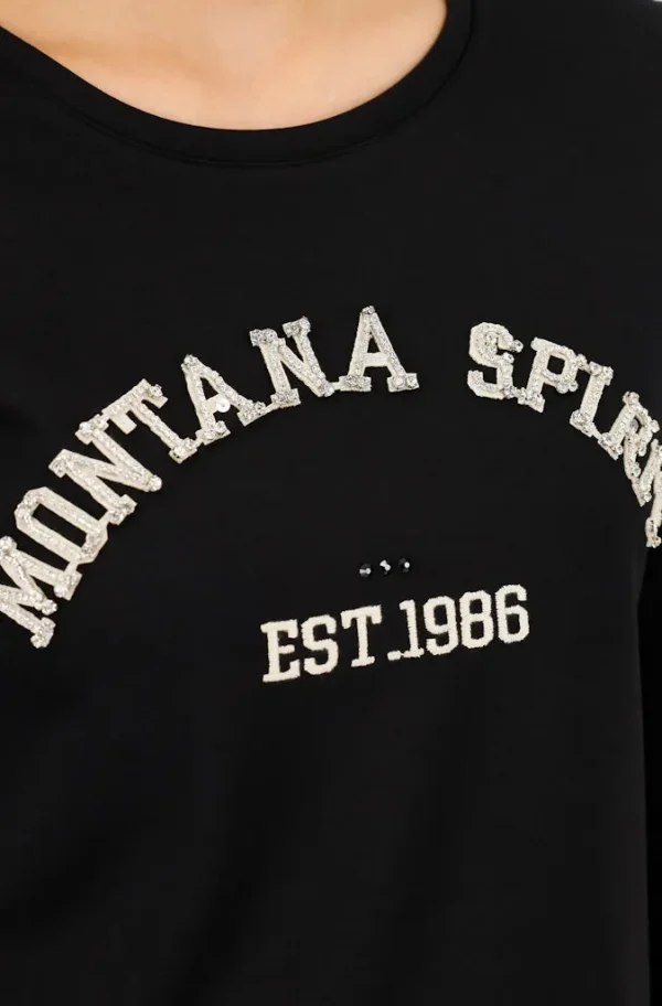 Sweat Col Rond Manches Longues Motif Placé Montana – Image 4