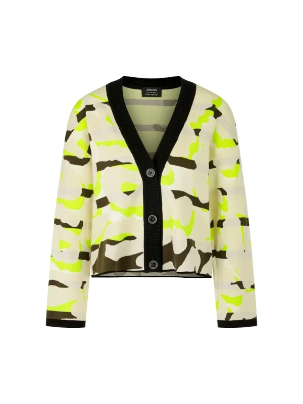 Gilet Court Manches Longues Boutonné Jacquard Imprimé All Over – Image 7
