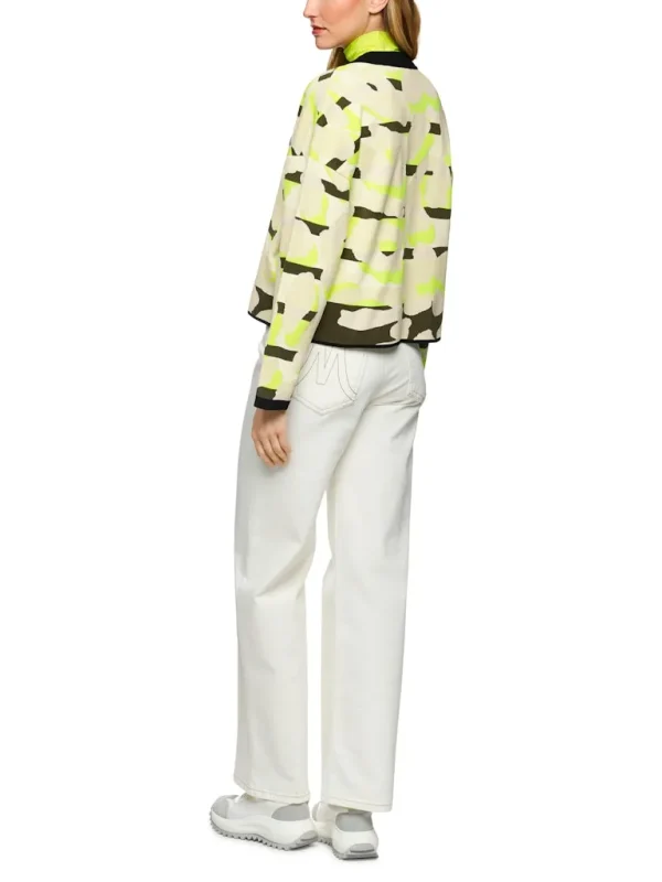 Gilet Court Manches Longues Boutonné Jacquard Imprimé All Over – Image 2