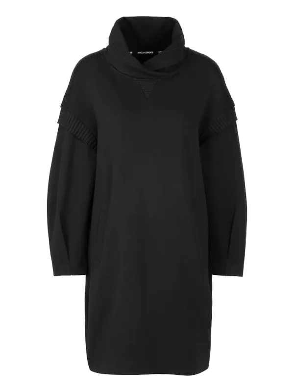 Robe Col Boule Manches Longues Longueur Genoux Unie – Image 6