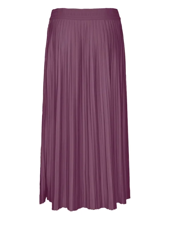 Jupe Longueur Midi Taille Moyenne Elastique Plissée Unie – Image 7