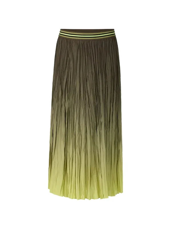 Jupe Longueur Midi Taille Elastique Plissée Dégradée – Image 6