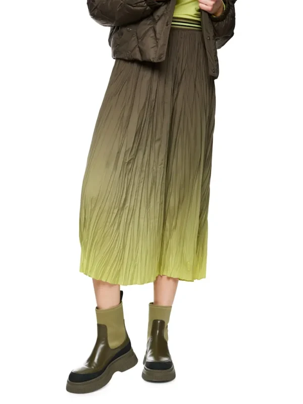 Jupe Longueur Midi Taille Elastique Plissée Dégradée – Image 5
