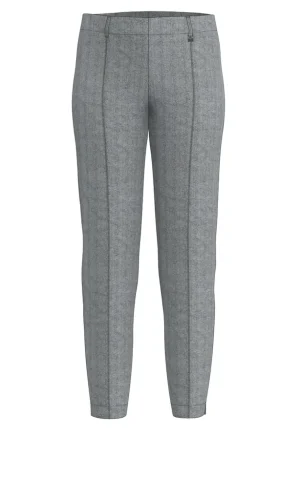 Pantalon Sept-huitième Taille Moyenne Elastique Chevrons