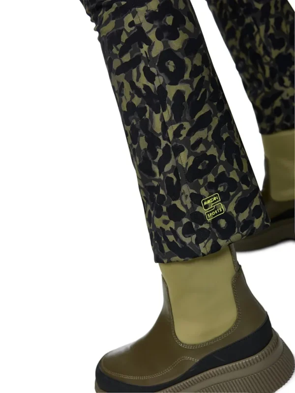Pantalon Sept-huitième Taille Moyenne Elastique Imprimé Léopard – Image 4