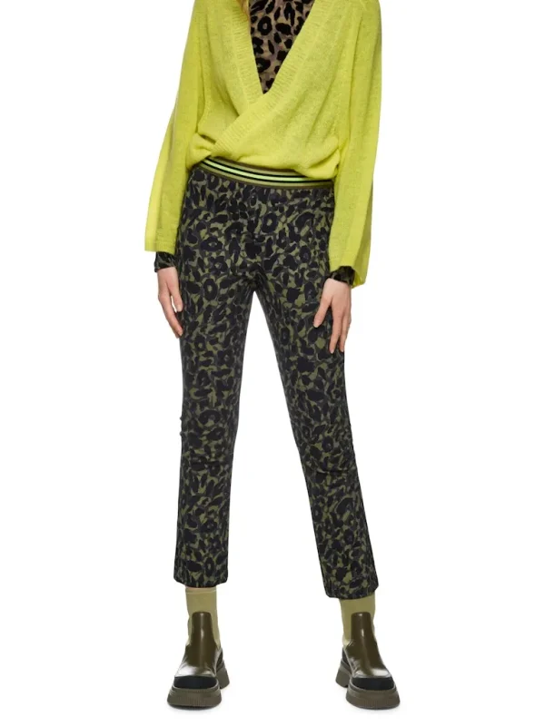 Pantalon Sept-huitième Taille Moyenne Elastique Imprimé Léopard – Image 5