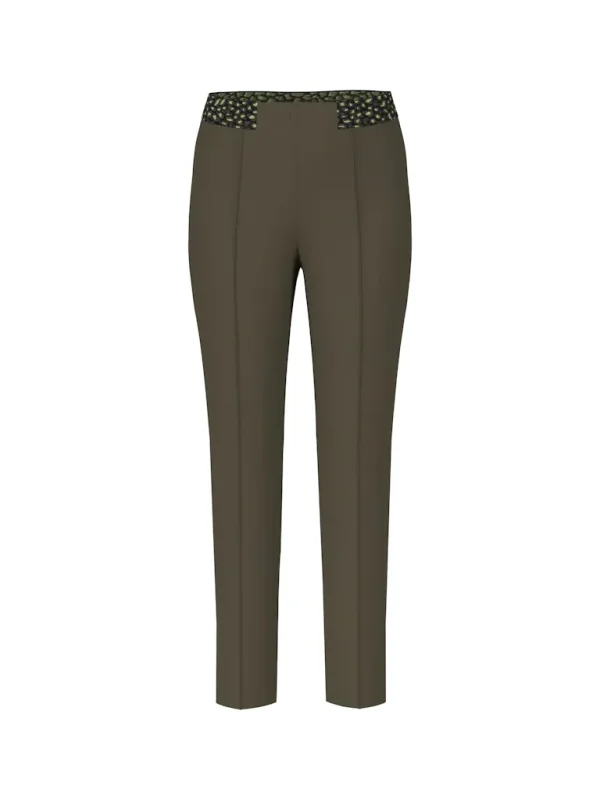 Pantalon Sept-huitième Taille Moyenne Elastique Uni – Image 7