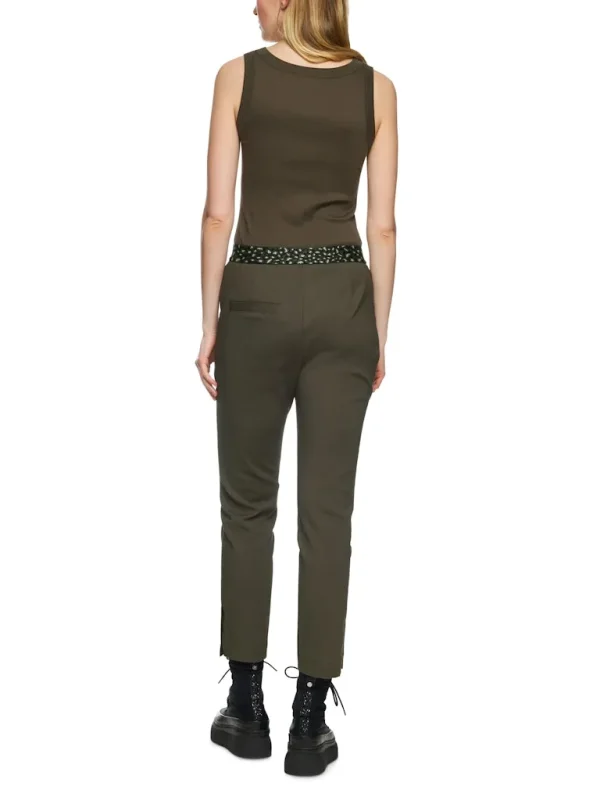 Pantalon Sept-huitième Taille Moyenne Elastique Uni – Image 2