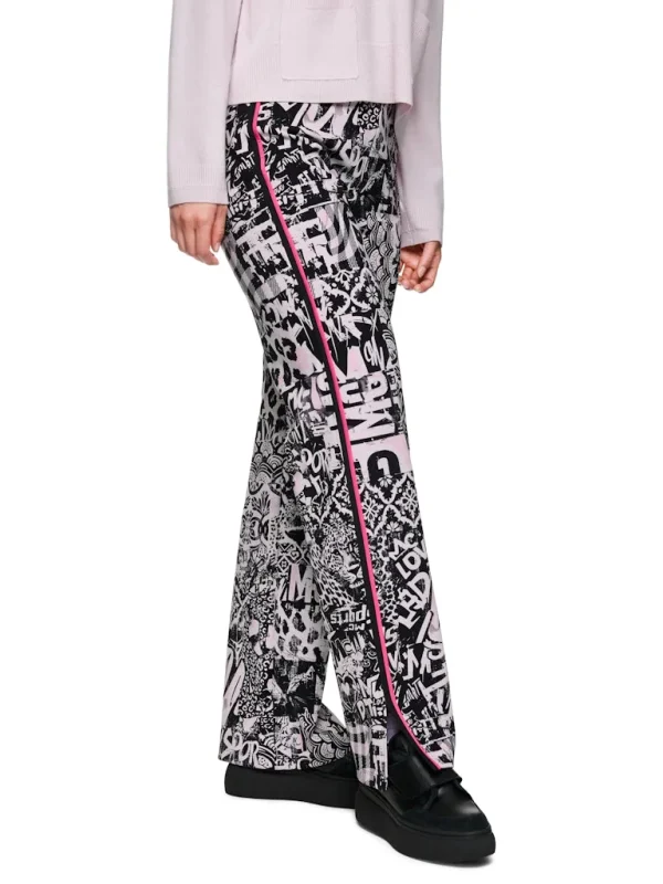 Pantalon Long Taille Elastique Droit Imprimé All Over Street Art Fluide – Image 6
