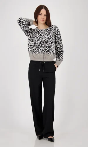 Pantalon Long Cordons Wide Leg Fluide Uni