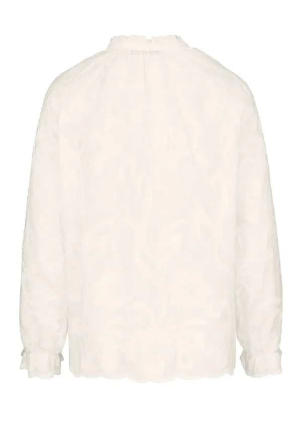 Chemise Manches Longues Brodée Motif Floral Dévoré – Image 6