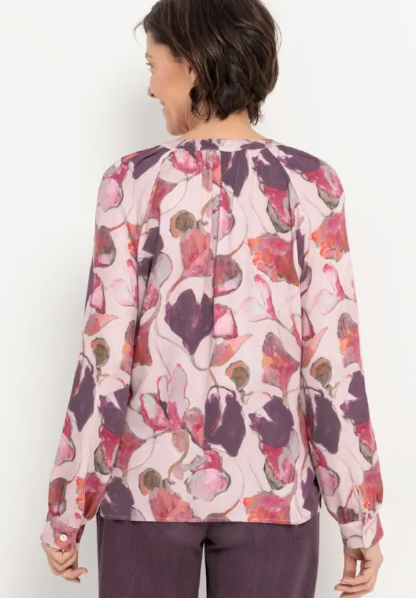 Chemise Col Mao Manches Longues Imprimé Floral All Over – Image 2