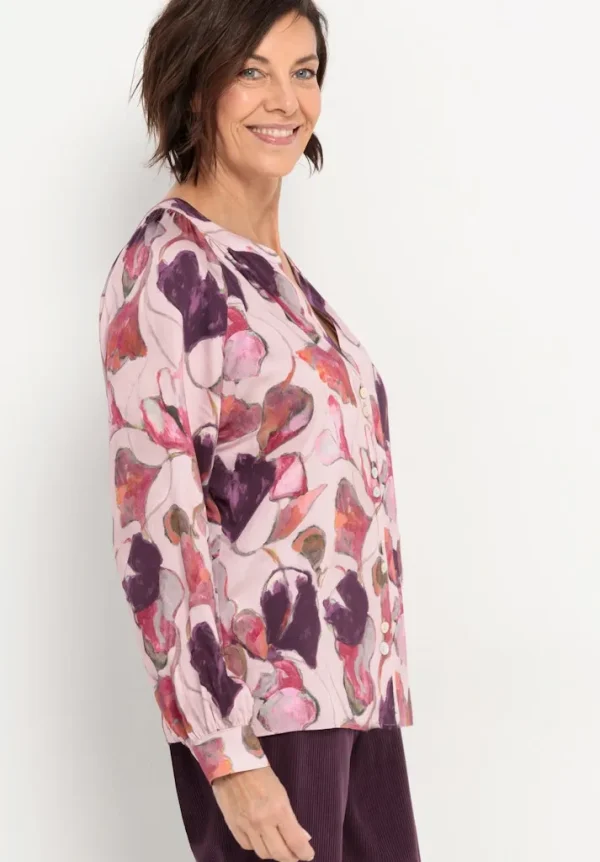 Chemise Col Mao Manches Longues Imprimé Floral All Over – Image 3