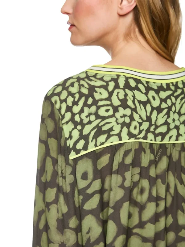 Blouse Col Rond Manches Longues Imprimée Léopard Fluide – Image 5