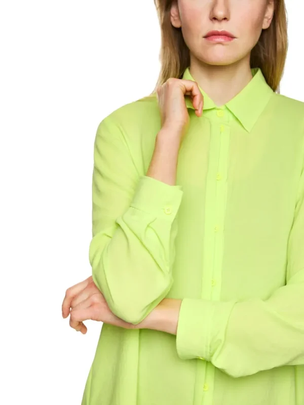 Chemise Manches Longues Fluide Unie – Image 3