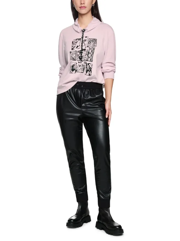 Blouse Col Bénitier Cordons Manches Longues Motif Placé – Image 2