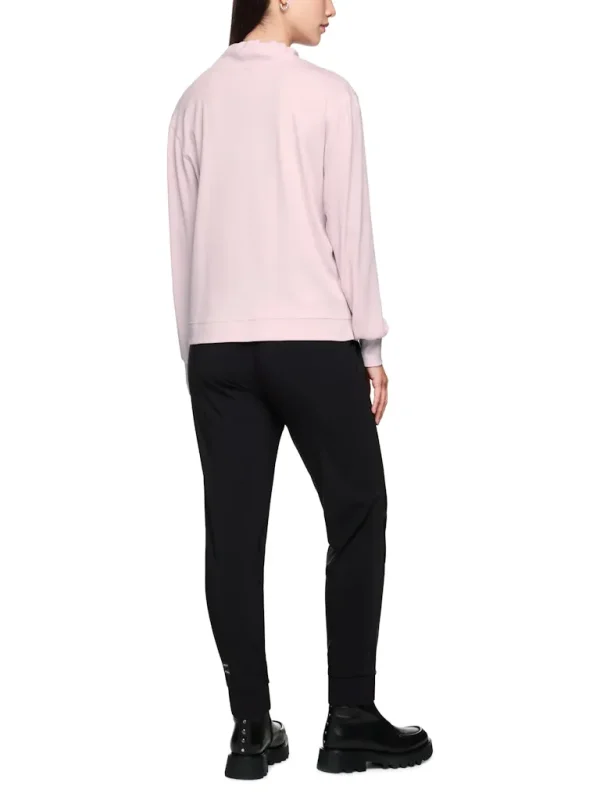Blouse Col Bénitier Cordons Manches Longues Motif Placé – Image 3
