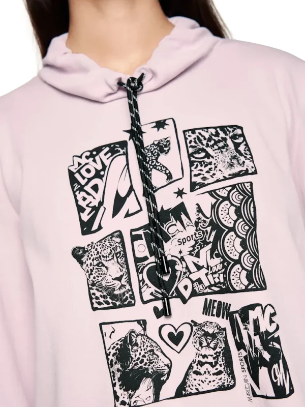 Blouse Col Bénitier Cordons Manches Longues Motif Placé – Image 5