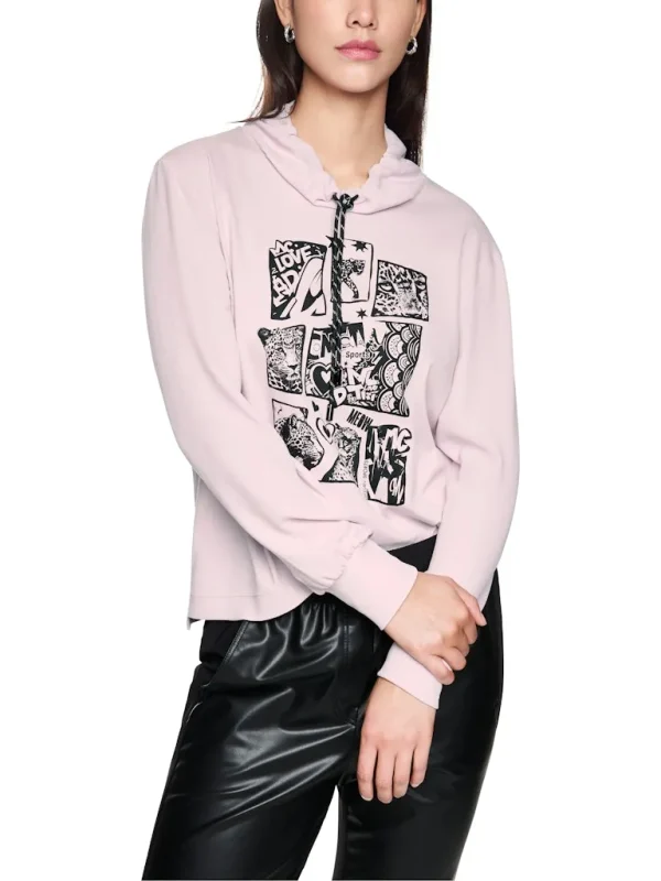 Blouse Col Bénitier Cordons Manches Longues Motif Placé – Image 6