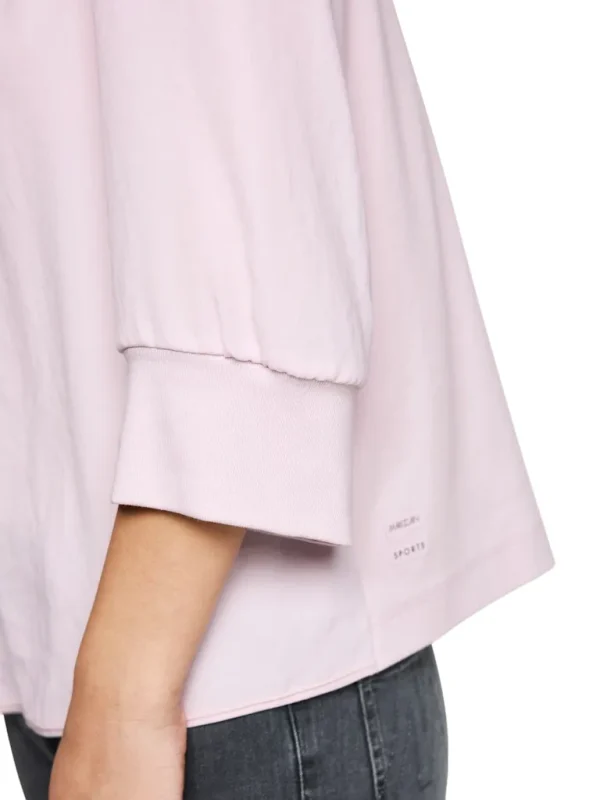 Blouse Col V Manches Trois-quarts Bimatière Unie – Image 5