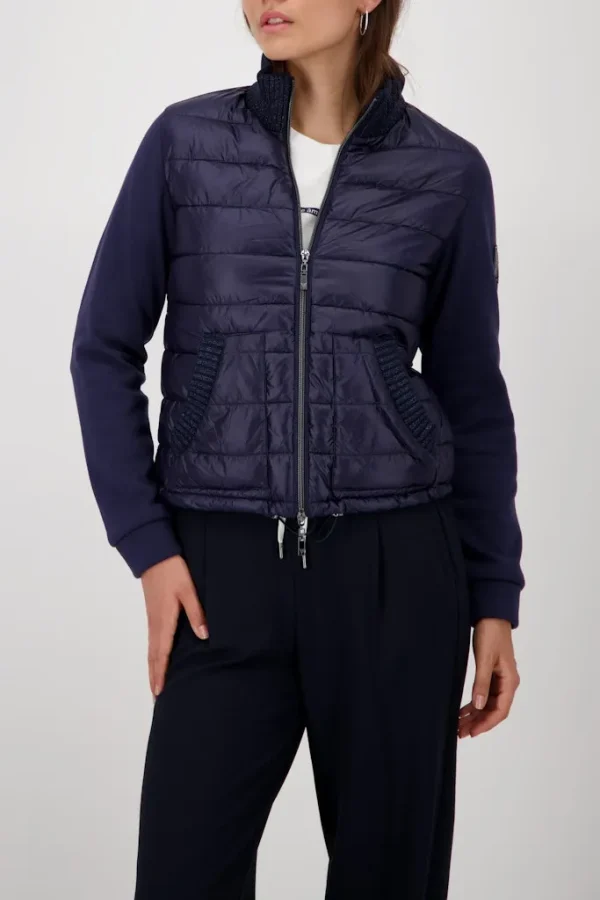 Blouson Col Montant Manches Longues Zippé Deux Poches Bimatière