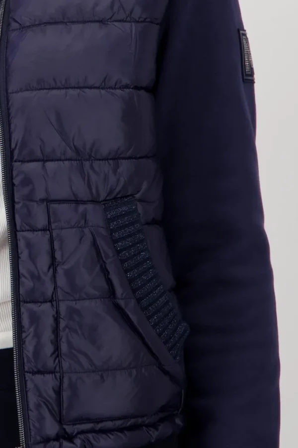 Blouson Col Montant Manches Longues Zippé Deux Poches Bimatière – Image 4