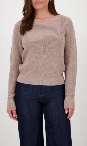 Pull Col Rond Manches Longues Lurex Uni