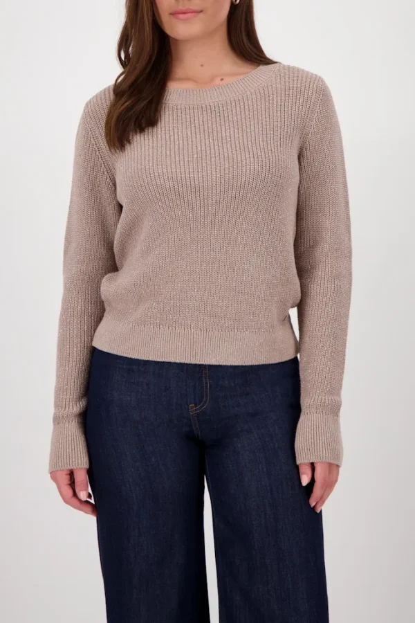 Pull Col Rond Manches Longues Lurex Uni