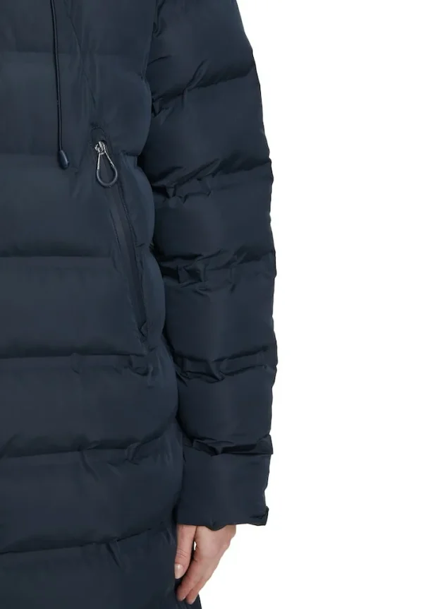 Parka Mi-Longues Manches Longues Col Montant Capuche Zippée Deux Poches – Image 7