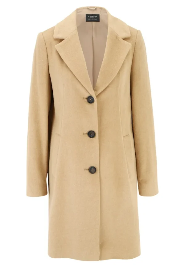 Manteau Mi-Long Manches Longues Boutonné Deux Poches Uni – Image 5