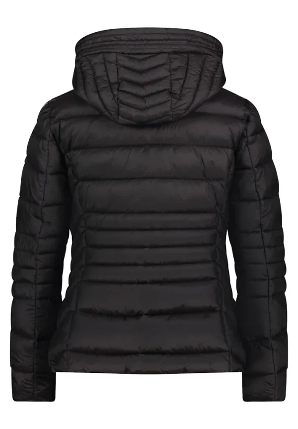 Parka Courte Col Montant Capuche Amovible Manches Longues Zippée Deux Poches Zippées Unie – Image 3