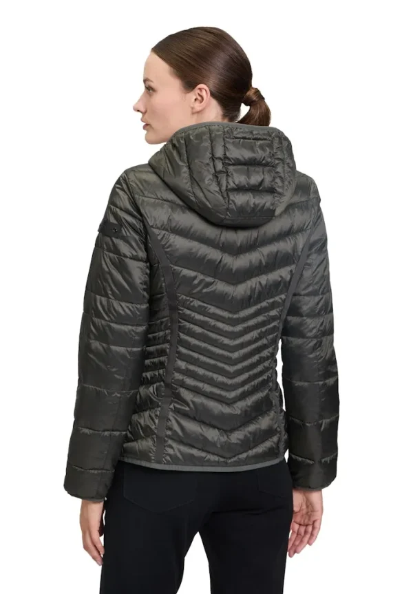 Parka Courte Manches Longues Col Montant Zippée Capuche Amovible – Image 4