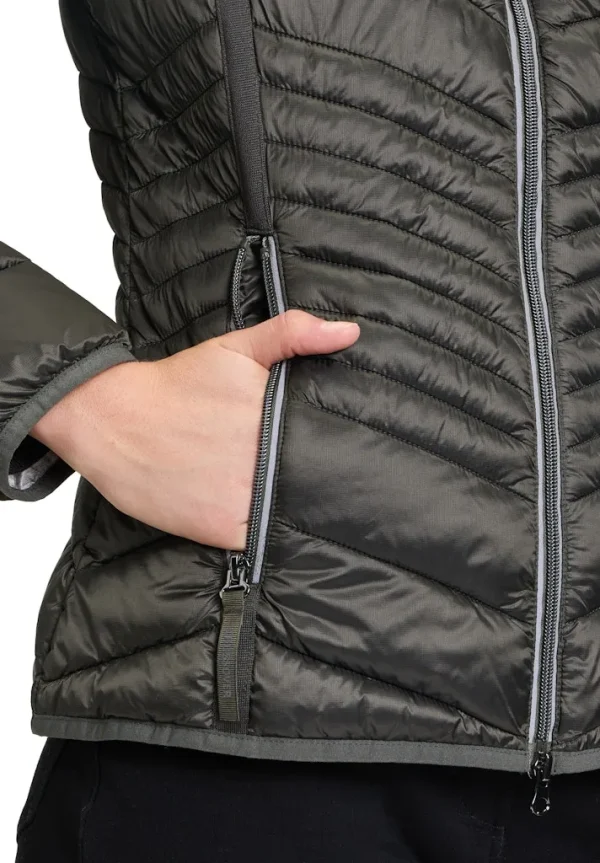 Parka Courte Manches Longues Col Montant Zippée Capuche Amovible – Image 7