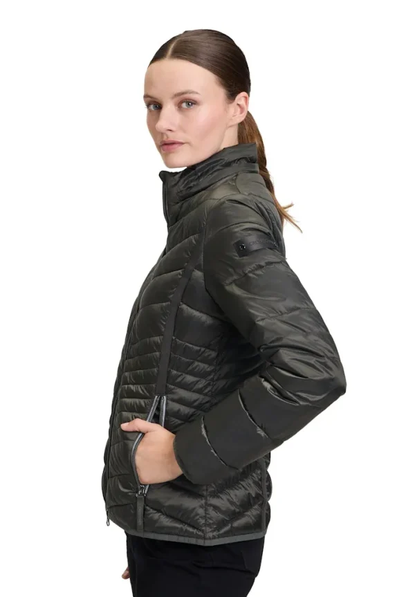 Parka Courte Manches Longues Col Montant Zippée Capuche Amovible – Image 8