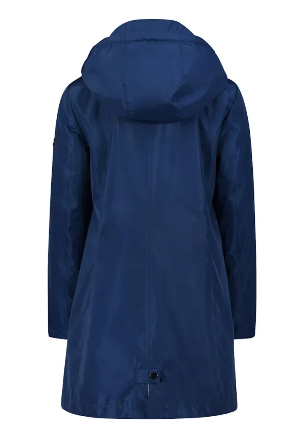 Parka Mi-Longue Col Montant Capuche Amovible Manches Longues Zippé 2-en-1 – Image 3