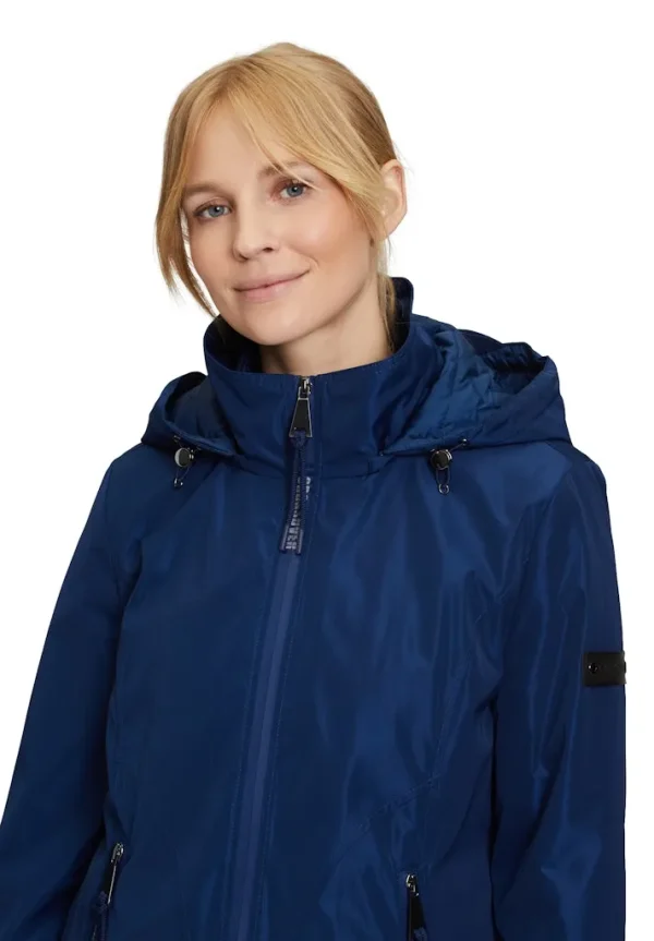 Parka Mi-Longue Col Montant Capuche Amovible Manches Longues Zippé 2-en-1 – Image 6