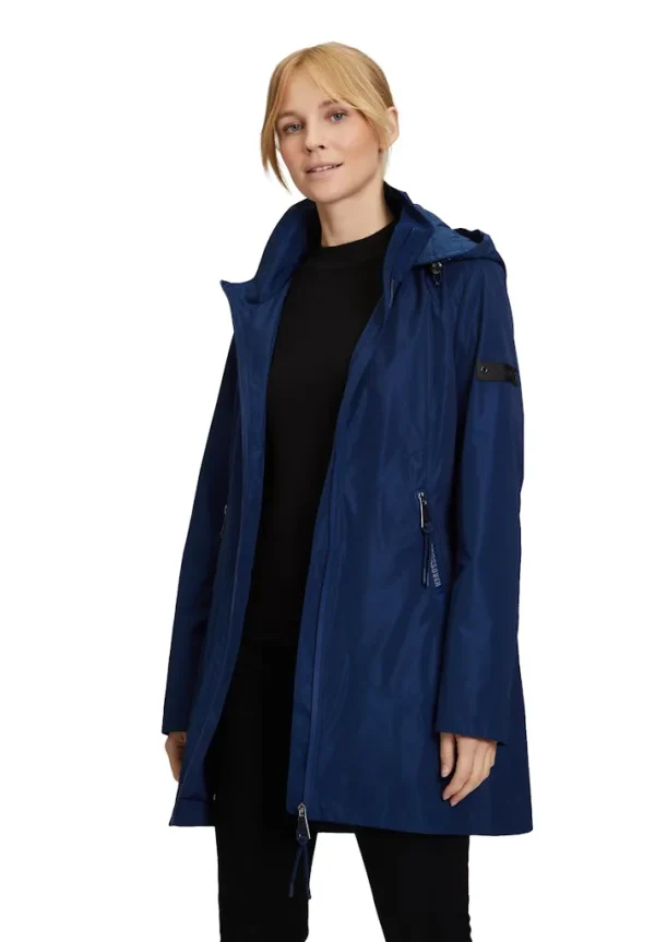 Parka Mi-Longue Col Montant Capuche Amovible Manches Longues Zippé 2-en-1 – Image 8