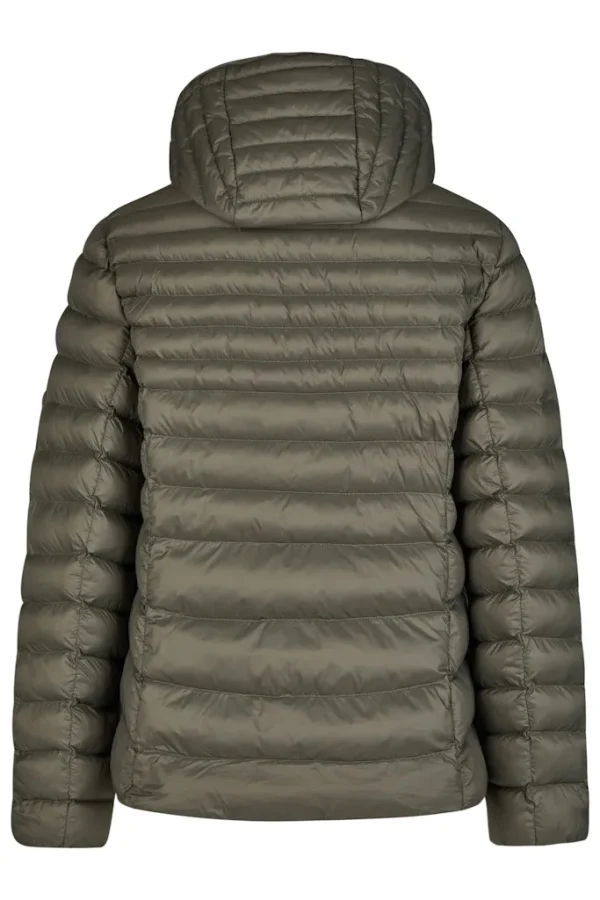 Parka Mi-longue Col Montant Capuche Amovible Manches Longues Zippée Deux Poches Zippées Unie – Image 2
